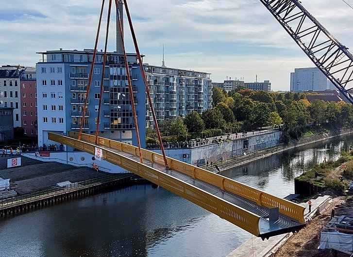 Golda-Meir bridge for urban district Europacity in Berlin