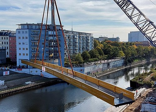 Golda-Meir-Steg verbindet Europacity mit Stadtteil Moabit 