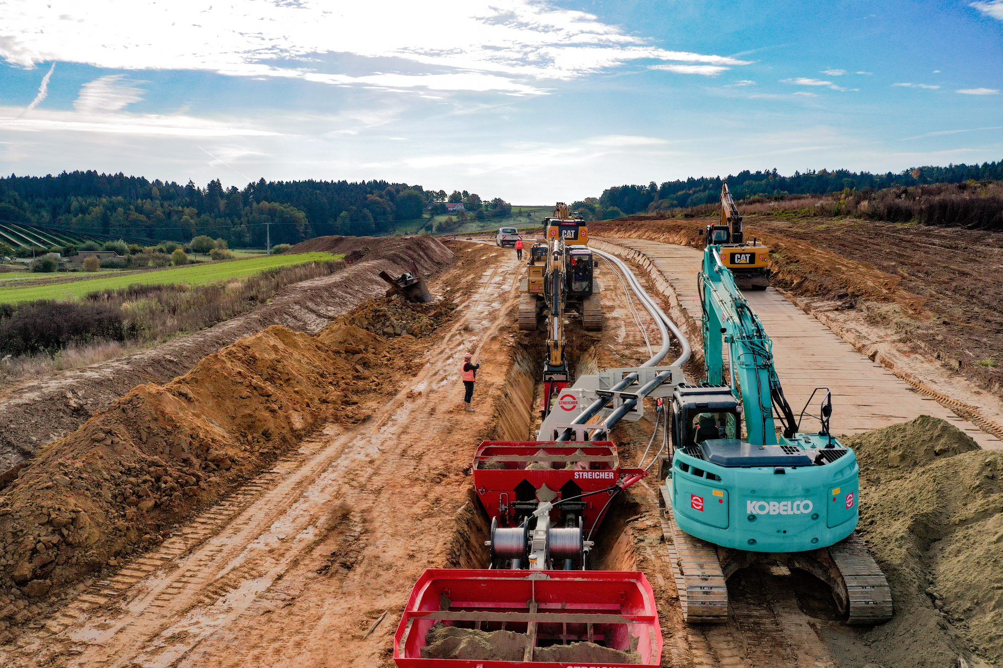 Grabenschlitten zur Erdkabelverlegung